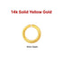 14k SOLID Yellow Gold, 4 mm, 20 gauge, Open Jump Ring, (14k-JR20-4O)